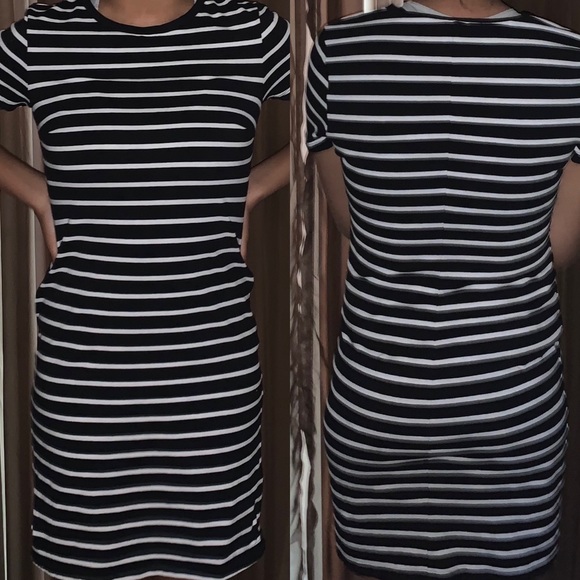 Black and White Striped Dress - Picture 2 of 2
